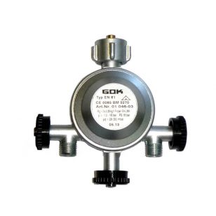 Регулятор давления газа GOK на 3 потребителя 1 кг/час  29(30) мбар
